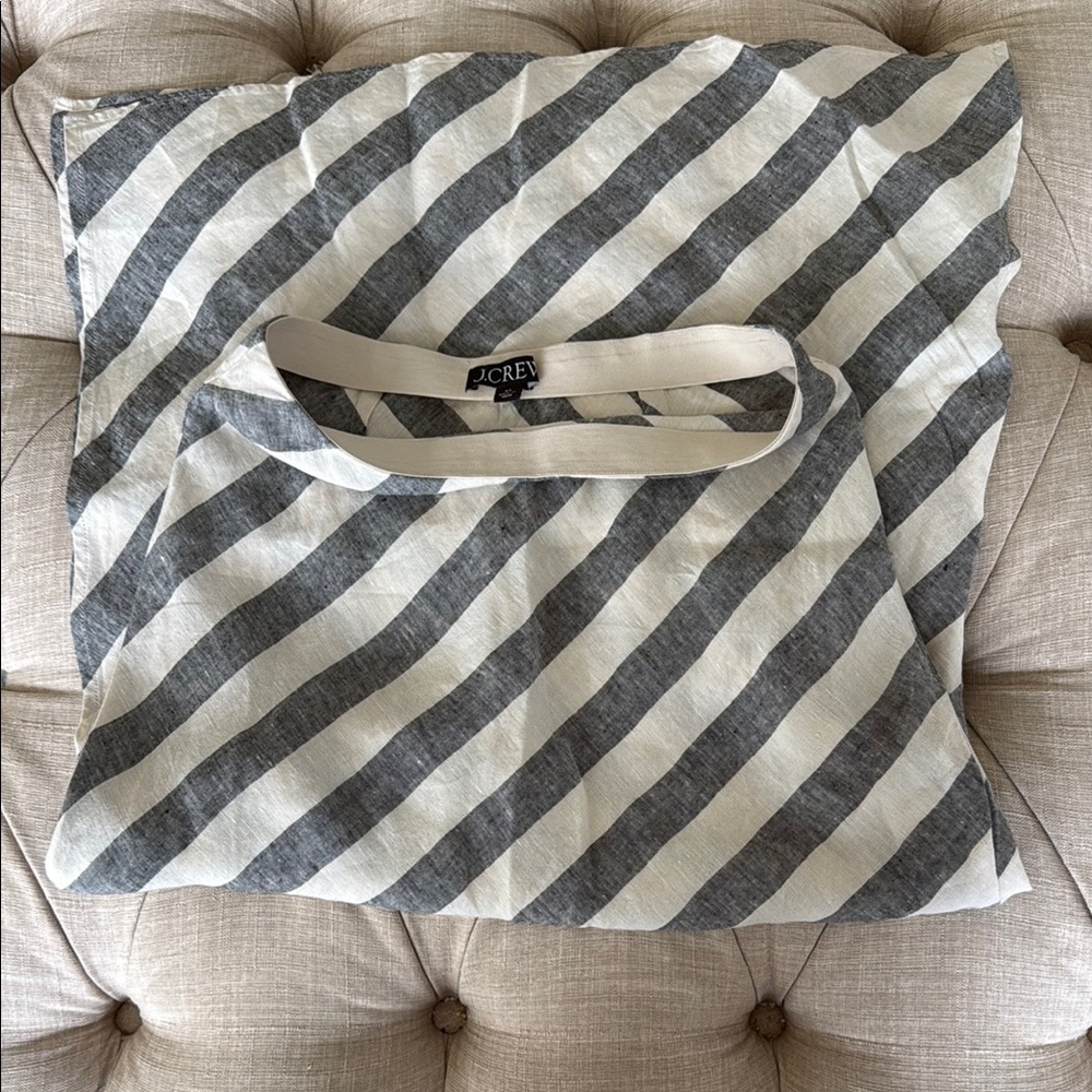 J.Crew 100% Linen Gray and White Skirts - Picture 9 of 12
